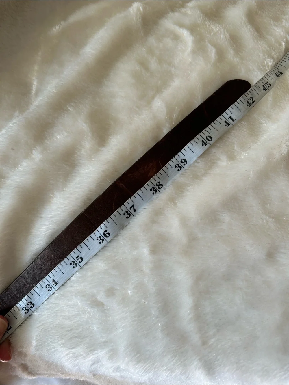 Vintage J. Crew brown genuine leather no hole ratchet belt men's M classic